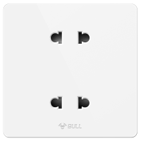 bull公牛开关插座86型10A四孔电源插座G12大板白墙壁暗装4孔插座面板