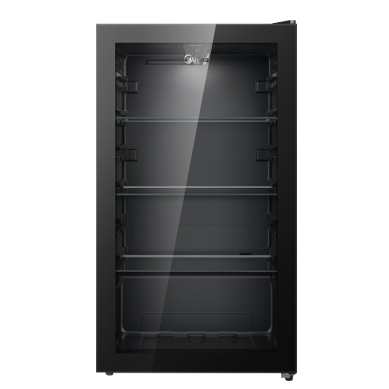 美的(Midea)家用冷藏保鲜展示柜客厅厨房立式玻璃办公室冷柜一级节能省电低音酒柜冰吧 95升 一级能效 LC-95GM