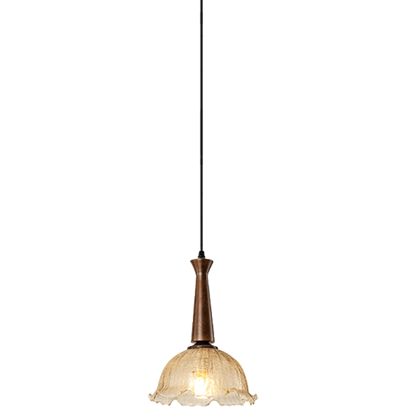 南风北巷中古风主卧小吊灯简约复古卧室床头吊灯餐厅吧台单头长吊线灯