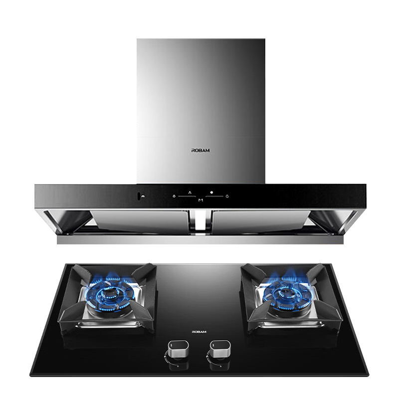 [变频]老板(ROBAM)油烟机烟灶套餐两件套欧式触控式挥手智控22立方抽油烟机5.2灶具厨电套装60D1S+57B2D