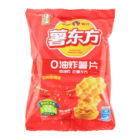 海玉薯东方土豆薯片充气包薄脆喷香非油炸更健康休闲零食正宗香辣味20g*15袋