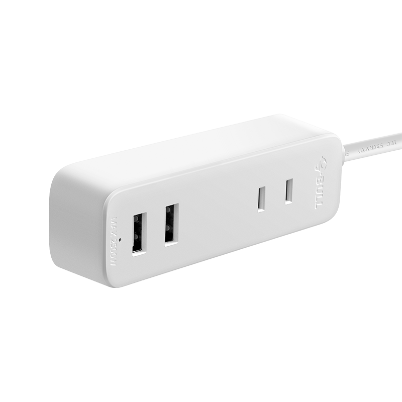 bull公牛圆形插座面板多孔家用爬墙桌面排插宿学生舍带线圆盘拖插线板拖线板