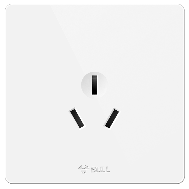bull公牛开关插座86型空调16A三孔电源插座G12大板白墙壁暗装大功率热水器专用