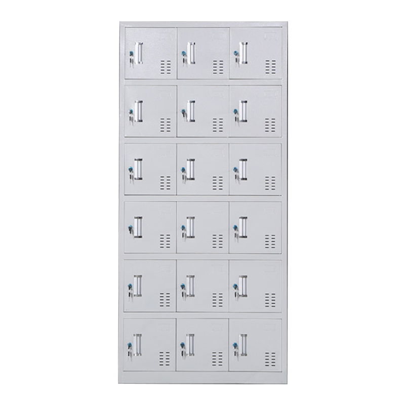 缑氏收纳柜财务档案柜资料柜加厚文件柜办公室带锁铁皮柜十八门更衣柜