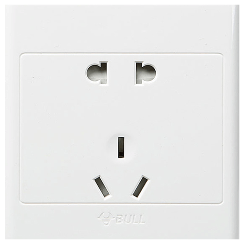 bull公牛开关插座十五孔插座15孔插座G09白色明装明线明盒墙壁10A插座面板