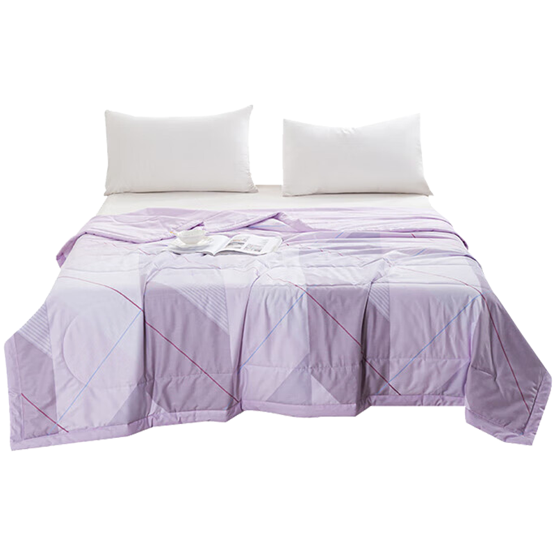 多喜爱夏被倾心豆蔻清爽亲肤高密全棉斜纹面料203*229cm