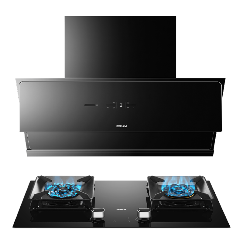 老板(ROBAM)侧吸烟灶套餐 24m³油烟机灶具套装 烟灶套装 烟机灶具28X6ST+57B8A天然气 28D7S同款