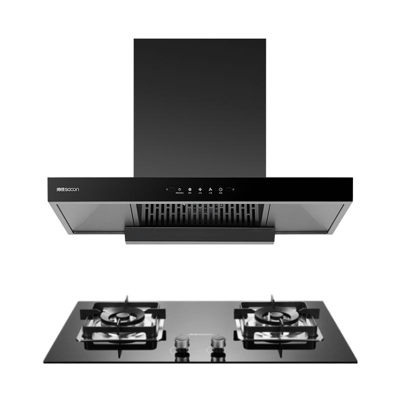 帅康(sacon)T810+LB850B1烟灶套餐欧式24立方大吸力厨电套装顶吸吸油烟机燃气灶套装抽油烟机灶具套餐天然气