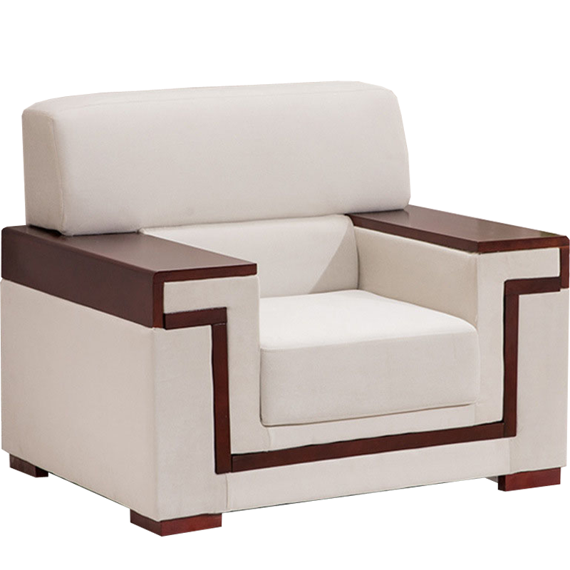 锦北接待沙发会议沙发商务洽谈沙发新中式大会堂会客沙发 A款单人位