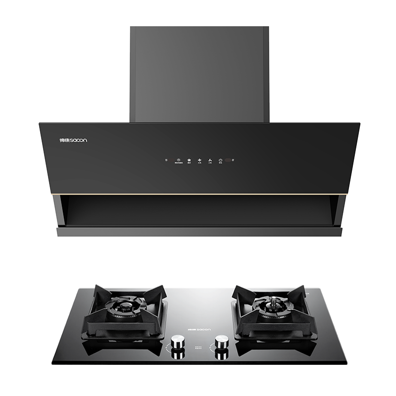 帅康(sacon)C8302+E8T01F烟灶套餐侧吸式24立方大吸力厨电套装吸油烟机燃气灶两件套抽油烟机灶具套餐天然气