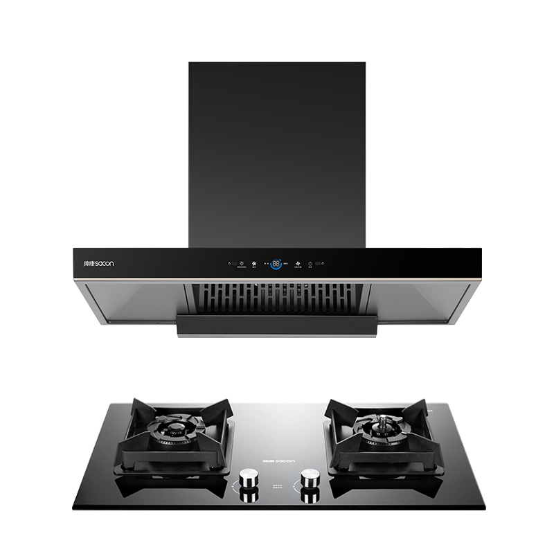 帅康(sacon)T811+E8T01F烟灶套餐欧式26立方厨电套装变频吸油烟机煤气灶燃气灶两件套抽油烟机灶具套餐天然气