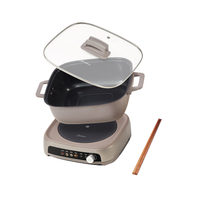 美的(Midea)电磁炉MC-HGE22BF08家用分体式火锅电磁炉2200W大功率炒菜火锅专用多功能电磁灶