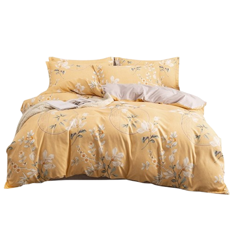 多喜爱四件套闲庭花开美眠康纯涤磨绒面料套件203*229cm