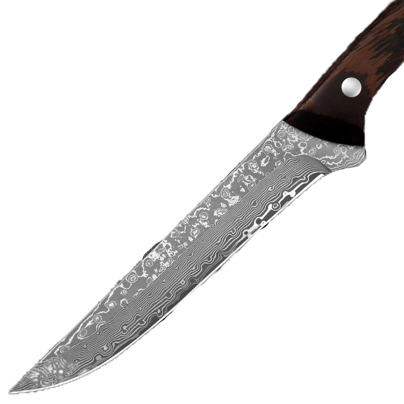 大马士革钢剔骨分割刀屠宰专用多功能剃骨剥皮割肉刀杀猪刀W8169