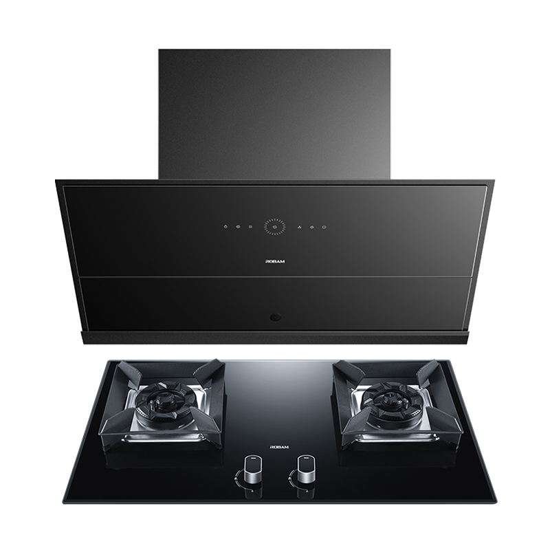 [灵犀系统]老板(ROBAM)变频烟灶套餐两件套侧吸触控式25立方抽油烟机+5.2kW灶具厨电套装29X8S+57B2D