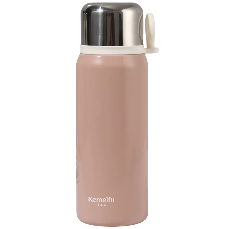 珂美芙 316不锈钢提手便携保温杯 粉色500ml 个