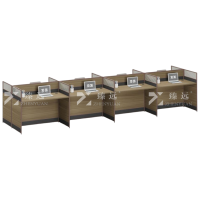 臻远 ZYGW-058职员桌办公桌屏风工作卡位 对坐八人位