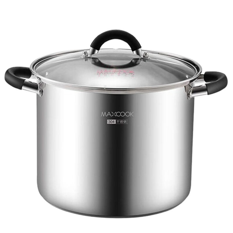 美厨汤锅304不锈钢复底高汤锅32cm燃气炉电磁炉通用MCT4909