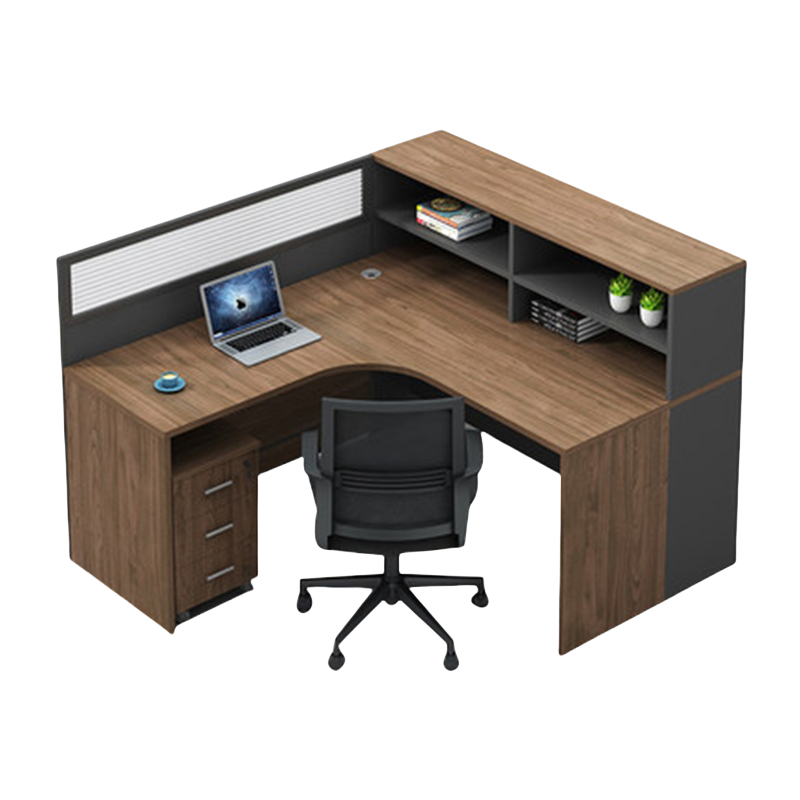 豫庄德屏风桌单人L型套