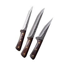 龙泉锻打专用剔骨I刀屠宰I刀三件套