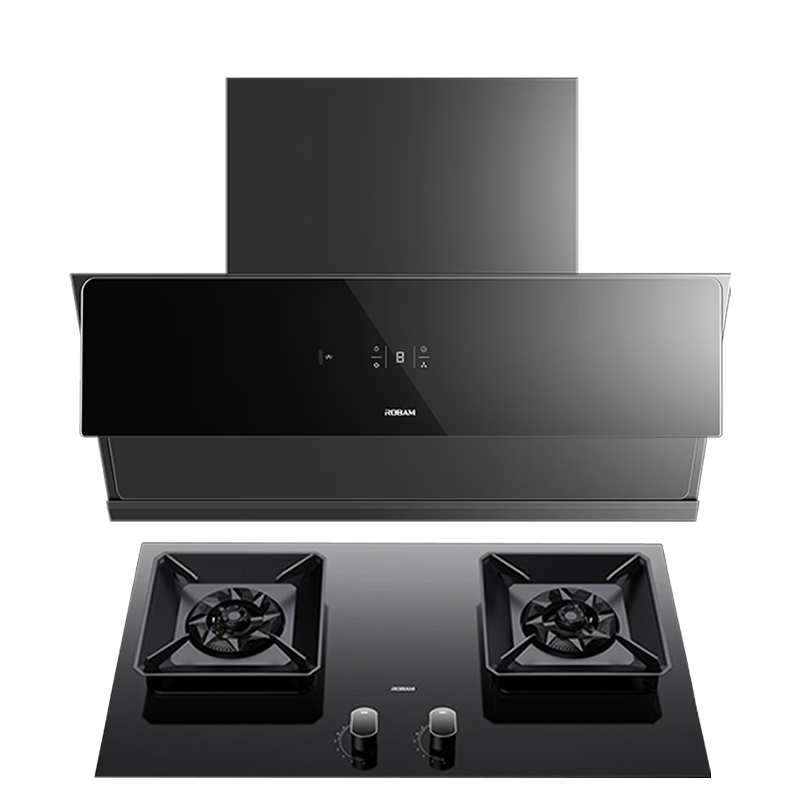[变频]老板(ROBAM)烟灶套餐两件套23立方侧吸触控式近吸式油烟机+5.2kW灶具厨电套装28D02S+57B6D