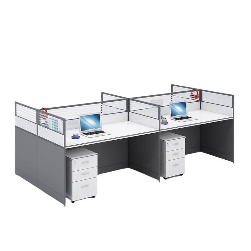 豫庄德职员桌四人柜组