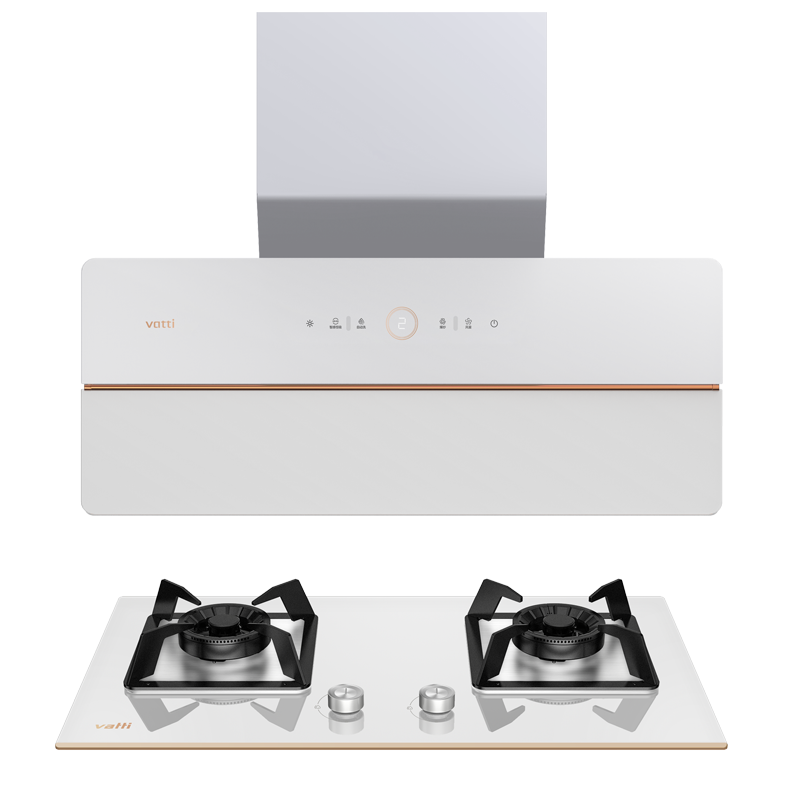 华帝(vatti)抽油烟机艺术家X10变频侧吸式白色吸油烟机燃气灶具套装白月光烟灶套装超薄近吸i11226+91B天然气