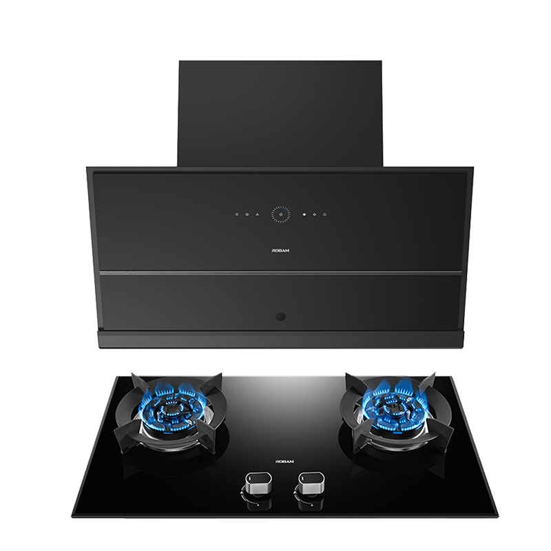 [灵犀系统]老板(ROBAM)油烟机烟灶套餐两件套侧吸触控式26立方抽油烟机5.2kW灶具厨电套装29A9S+57B0X
