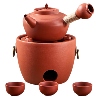 尚烤佳茶炉红泥围炉煮茶侧把炭烤炉茶杯茶具套装SKJ-V-472