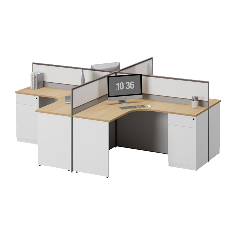 臻远 ZYGW-017屏风工作卡位职员桌办公桌 十型四人位