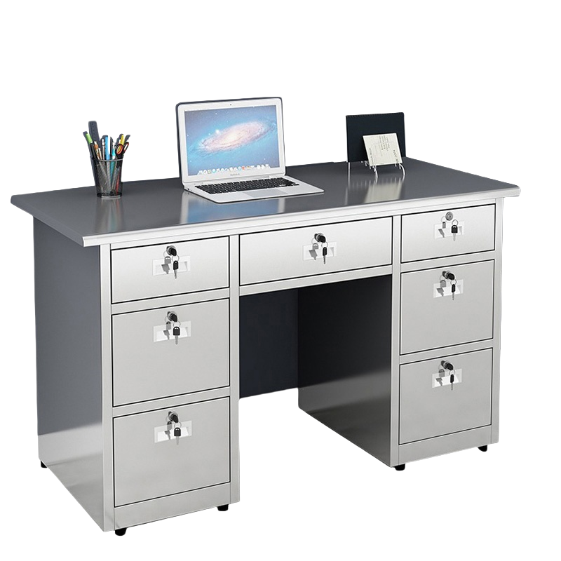 豫庄德不锈钢办公桌7抽张