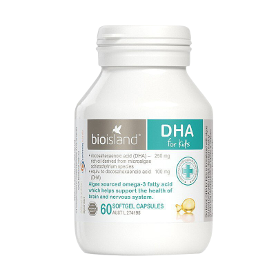澳洲进口 佰澳朗德(Bio Island)婴幼儿DHA海藻油 60粒