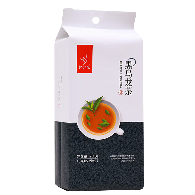 忆江南茶叶黑乌龙茶滚炒油切熟茶独立小袋茶包袋泡黑乌龙茶250g