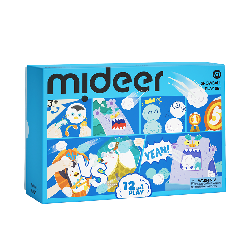mideer弥鹿雪球大作战打雪仗男孩丢沙包投掷游戏室内外运动玩具