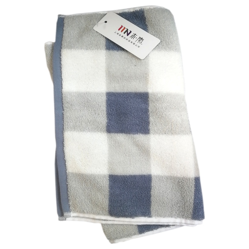 简约格子款纯棉吸水大毛巾 35*75 条