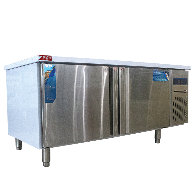 芙伦特商用风冷纯铜管冷藏冷冻双温工作台 厨房卧式操作台冰柜 厨房奶茶店设备风冷双温工作台 MBH-GT-SWGZT-FL