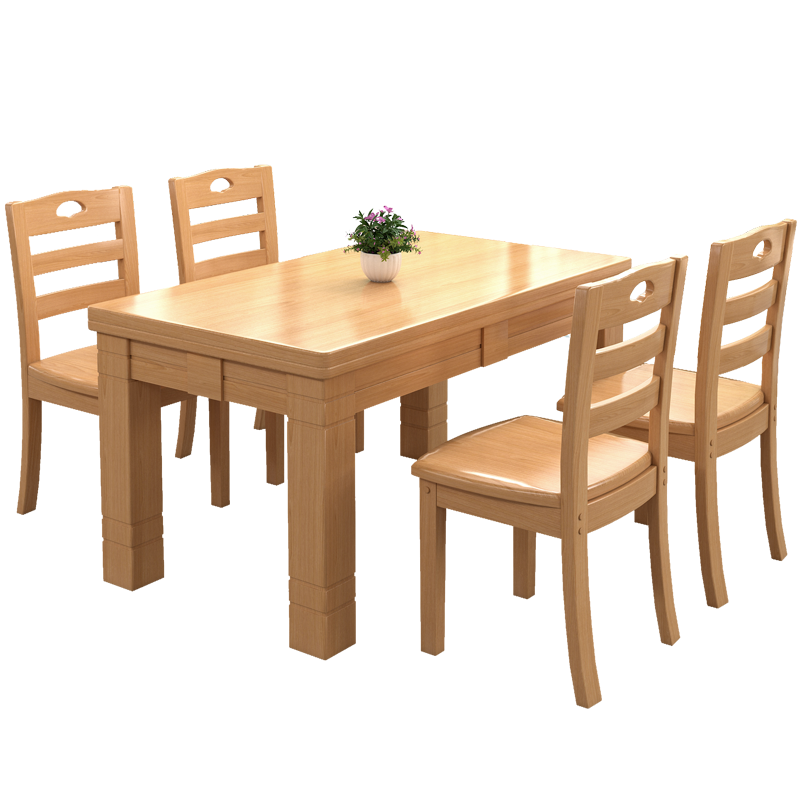 GS广圣 餐桌方桌食堂餐桌椅1桌6椅 CB22156 套