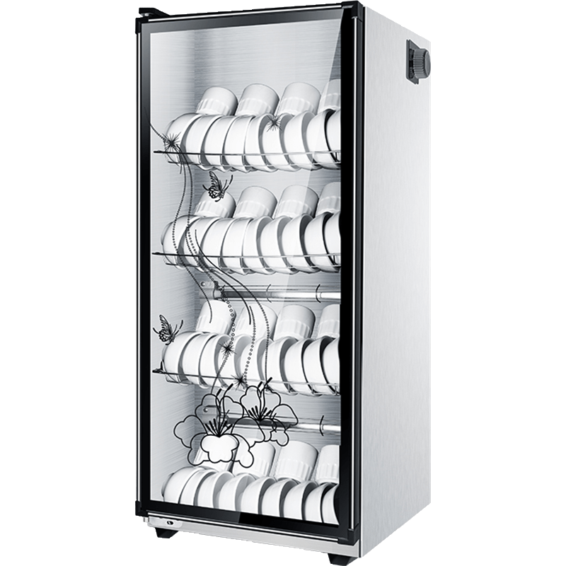 碗筷柜家用消毒柜商用台立式双门不锈钢小型饭店厨房桌面保洁柜_双门5层上下室可独立不锈钢层架沥水盘