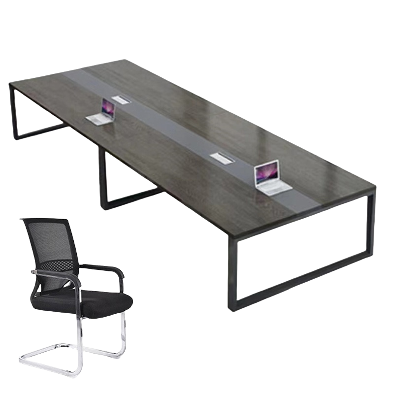 豫庄德现代会议桌5.5m+20椅套