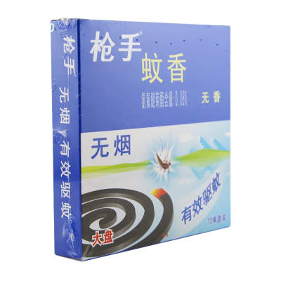 枪手 无烟蚊香 10单盘装 盒