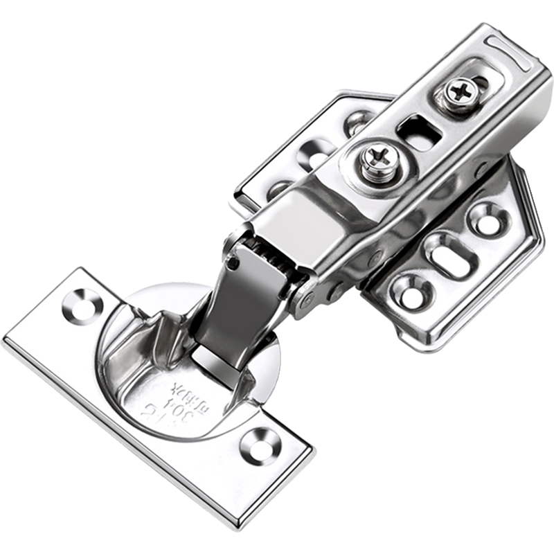 304不锈钢液压缓冲阻尼铰链古达橱柜门衣柜中弯半盖飞机弹簧合页