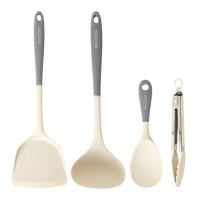 美厨硅胶锅铲汤勺4件套不粘锅健康无异味耐高温易清洗MCCU1310