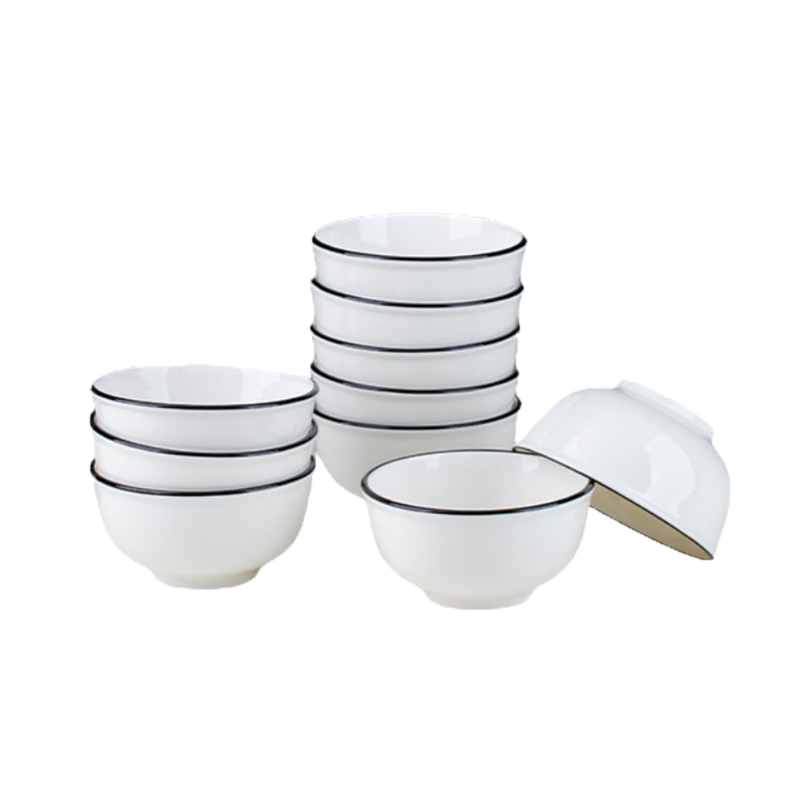 琅柯黑线陶瓷碗 6英寸