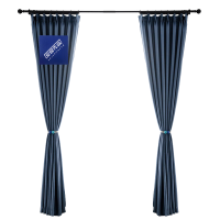 安居先森 双面麻 宽1米*高2.8米 卧室客厅书房阳台宿舍遮光防晒隔热窗帘 1.00 米/个 (计价单位:个) 蓝色