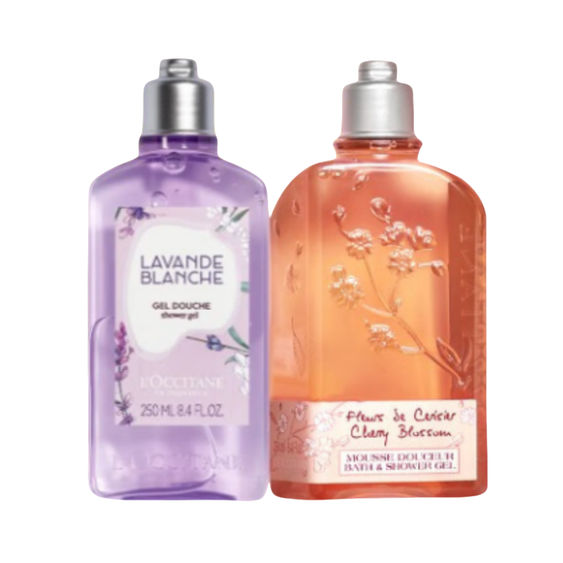 欧舒丹身体沐浴露套装(樱花250ml+薰衣草250ml)