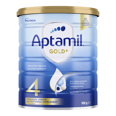 有效期到27年3月-Aptamil 澳洲爱他美 金装版 4段 婴幼儿配方奶粉(2岁以上) 900g