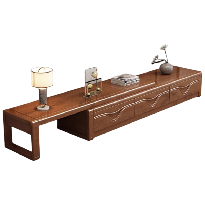 臻远 ZY-DSG-002 简约实木电视柜可伸缩电视柜