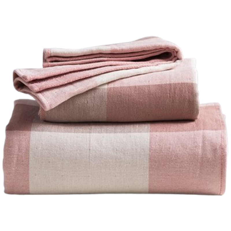 多喜爱毛巾红色全棉面料蓬松质地柔软三色色织格调毛巾三件套