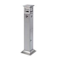 月桐(yuetong)YT-57A可固定欧式烟灰柱垃圾桶砂钢250×250×1100mm 个