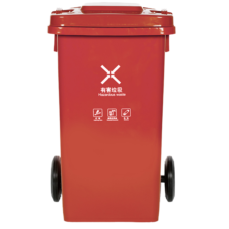 铁繁 塑料垃圾桶 红色100L 个